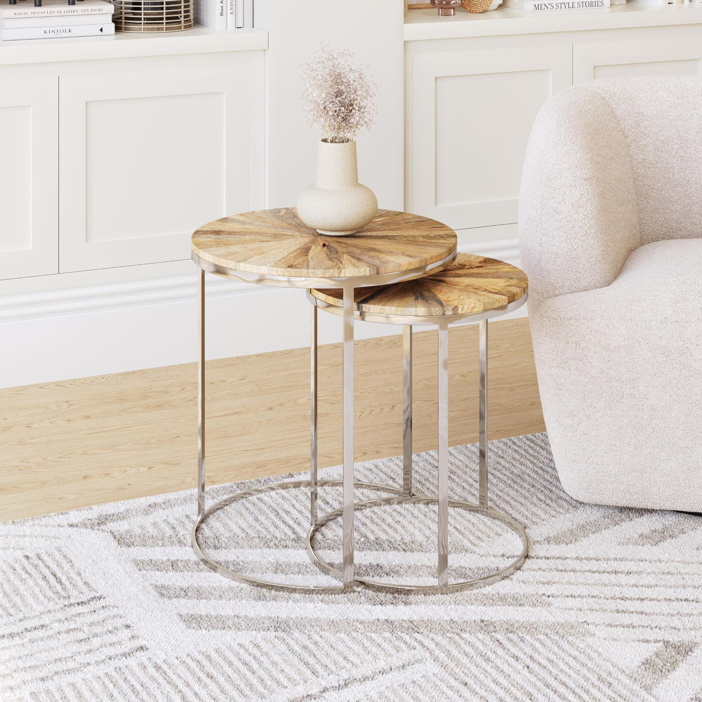 Zuo Modern Bari Nesting Table Set Natural