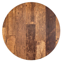 BFM Seating SoHo Round Table Top In Baltic Brown/Barn Wood/Rustic Gray/Gray Slate/Silver Mist