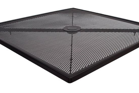 BFM Seating Barnegat Galvanized Micro-Mesh Steel Table Top - Black