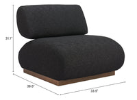 Zuo Modern Barsa Accent Chair in Black