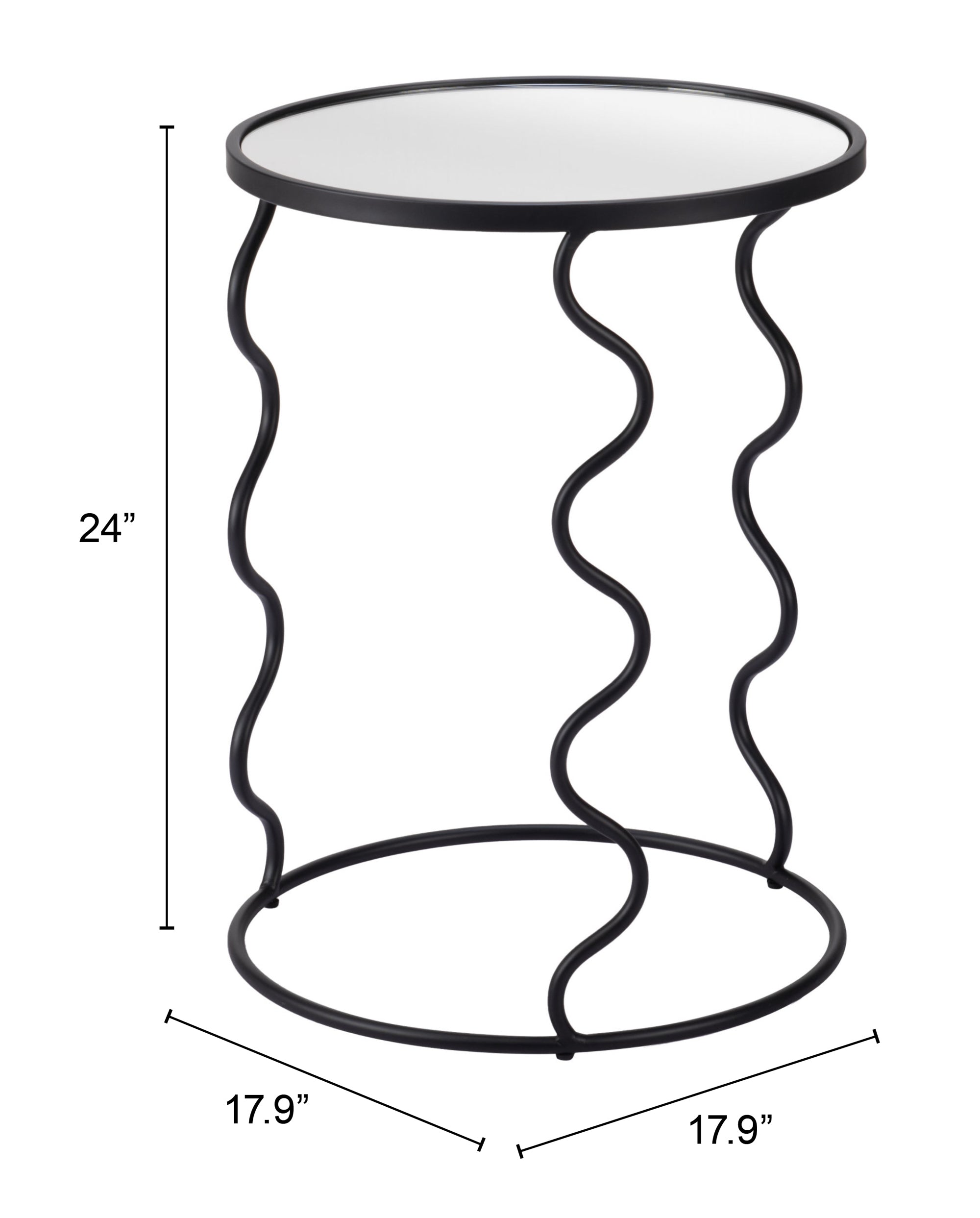 Zuo Modern Bastia Side Table in Black