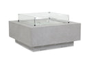 Sunset West Gravelstone Square Fire Table with Glass Surround