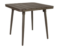 BFM Seating Bayview 4-Leg Dining Height Table With Walnut Synthetic Wood Top And Bronze Powder Coat Aluminum