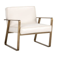 Sunpan Kristoffer Lounge Chair - Vintage Vanilla Leather