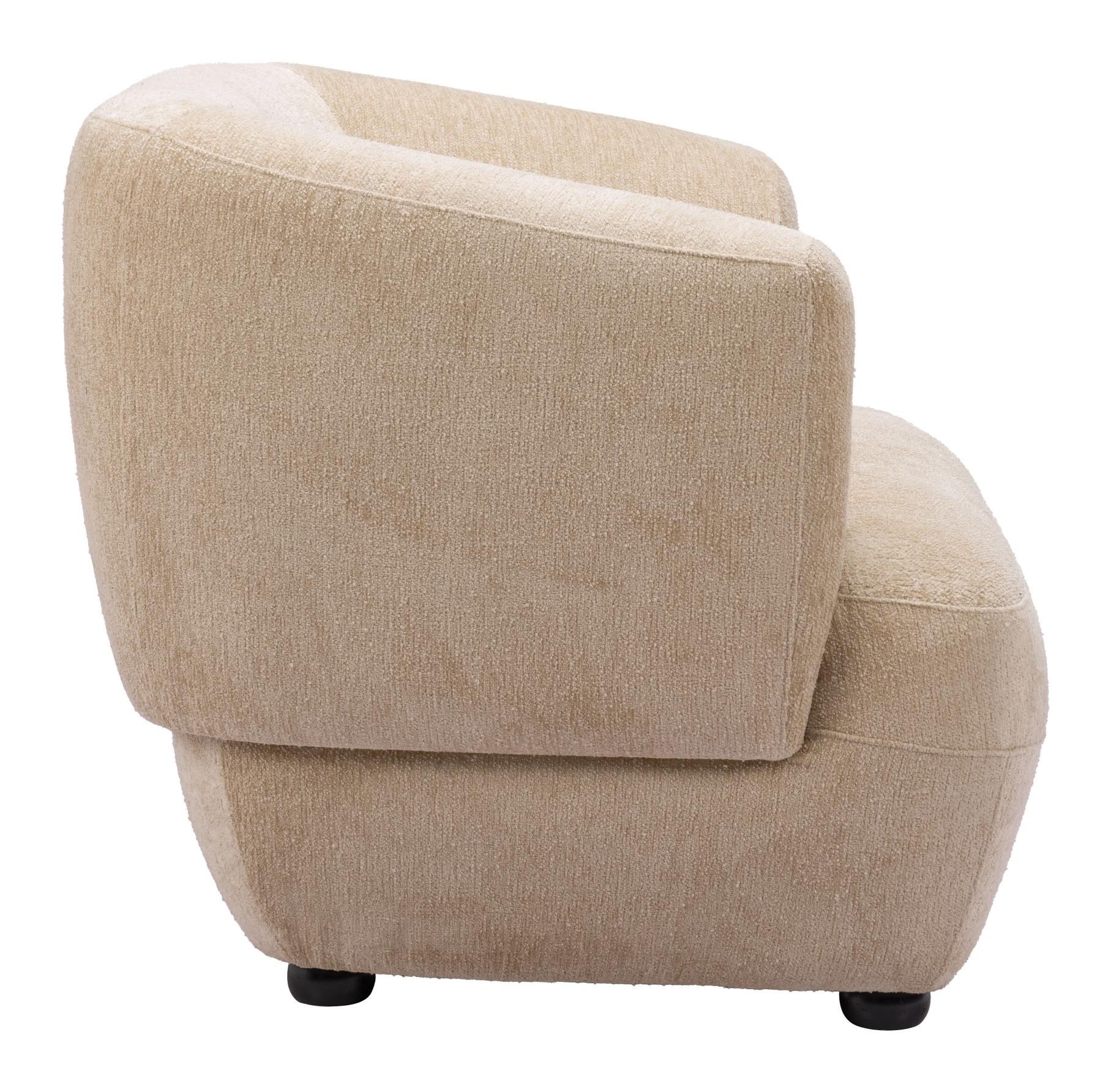 Zuo Modern Bekker Accent Chair in Golden Beige