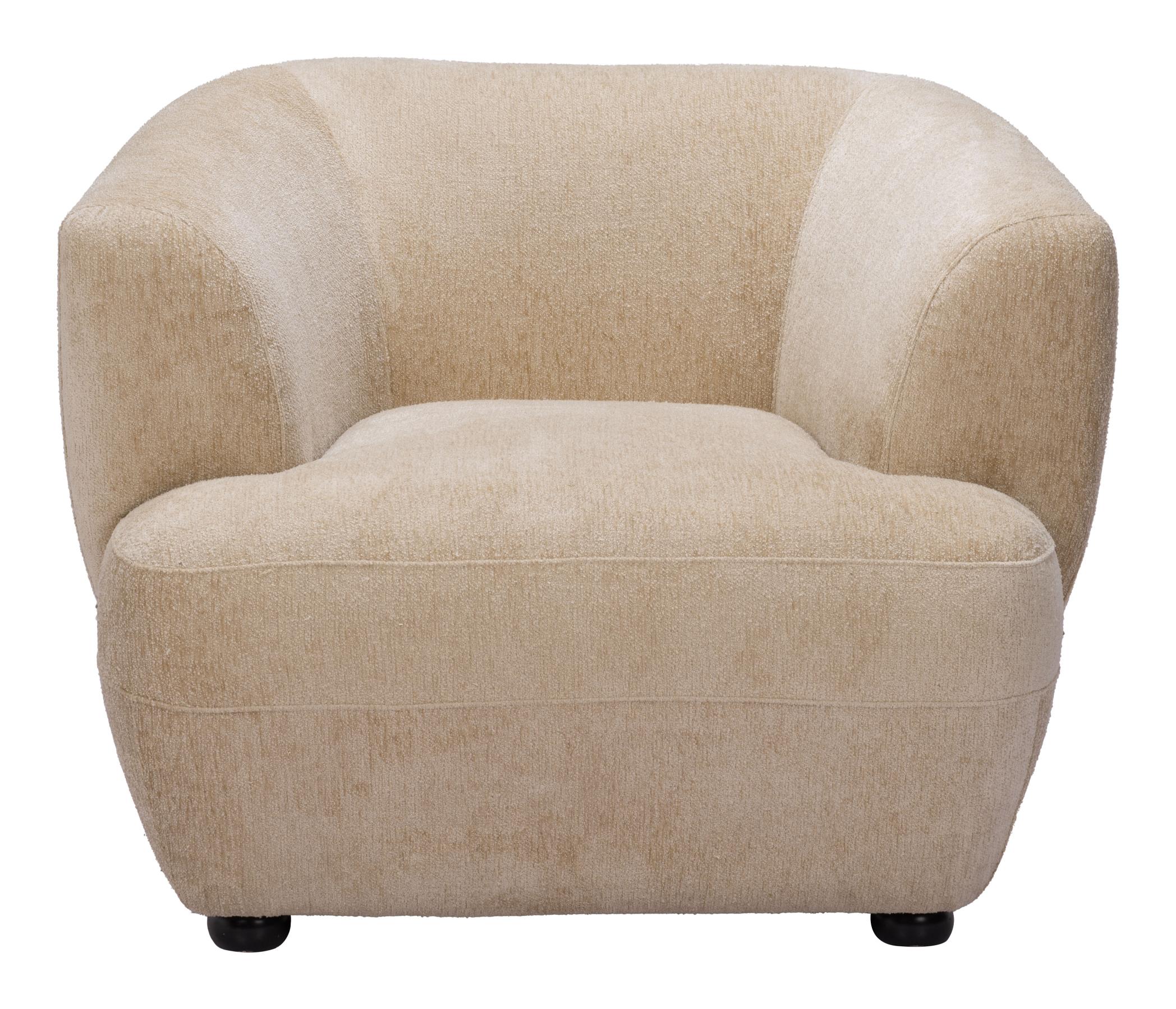 Zuo Modern Bekker Accent Chair in Golden Beige