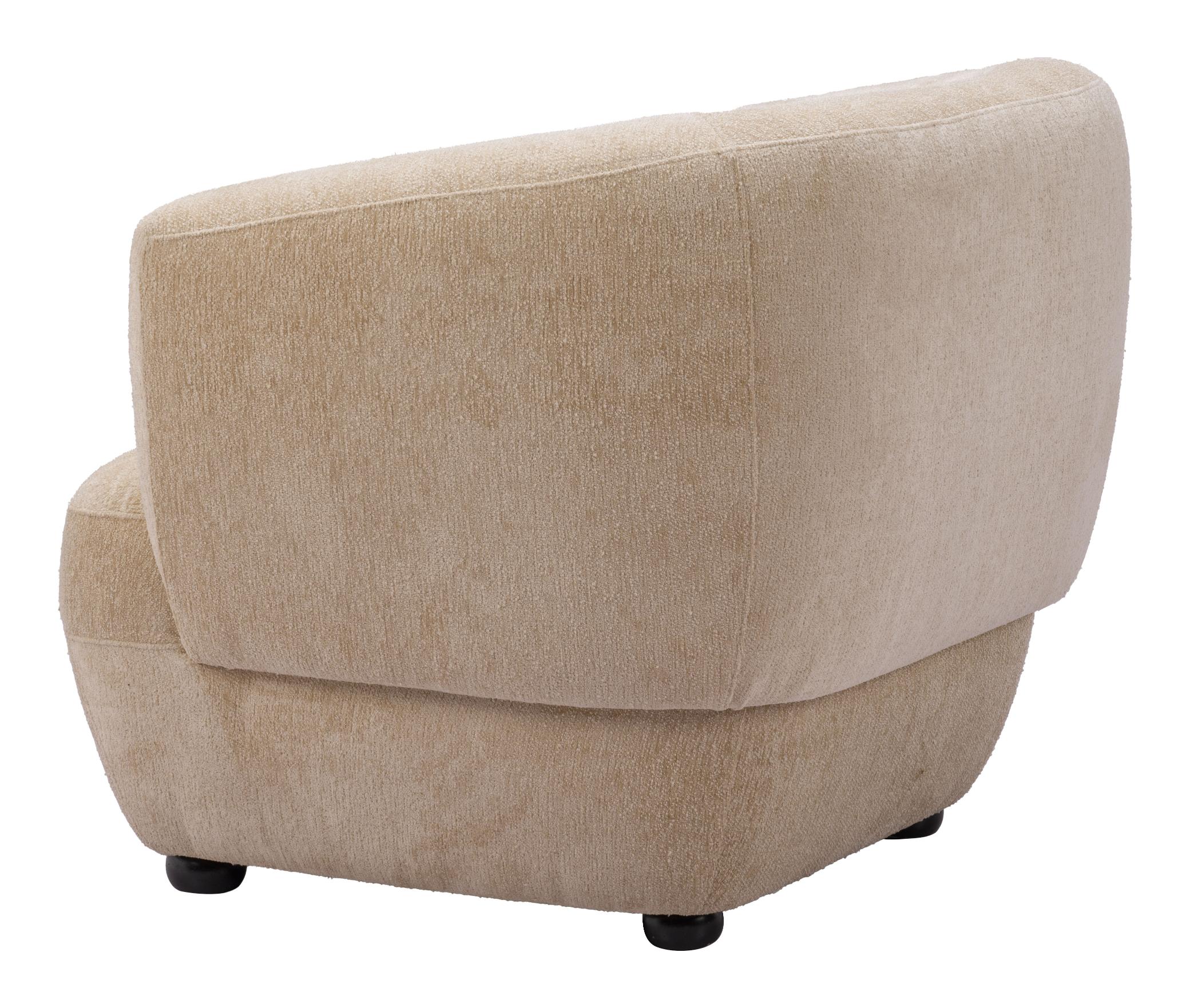 Zuo Modern Bekker Accent Chair in Golden Beige