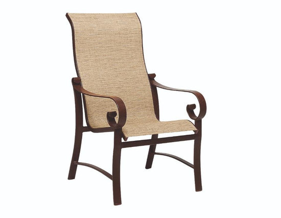 Woodard Belden Sling High Back Dining Arm Chair