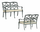 Woodard Wiltshire Bench with Optional Cushion - Stackable