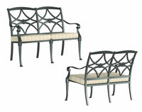 Woodard Wiltshire Bench with Optional Cushion - Stackable