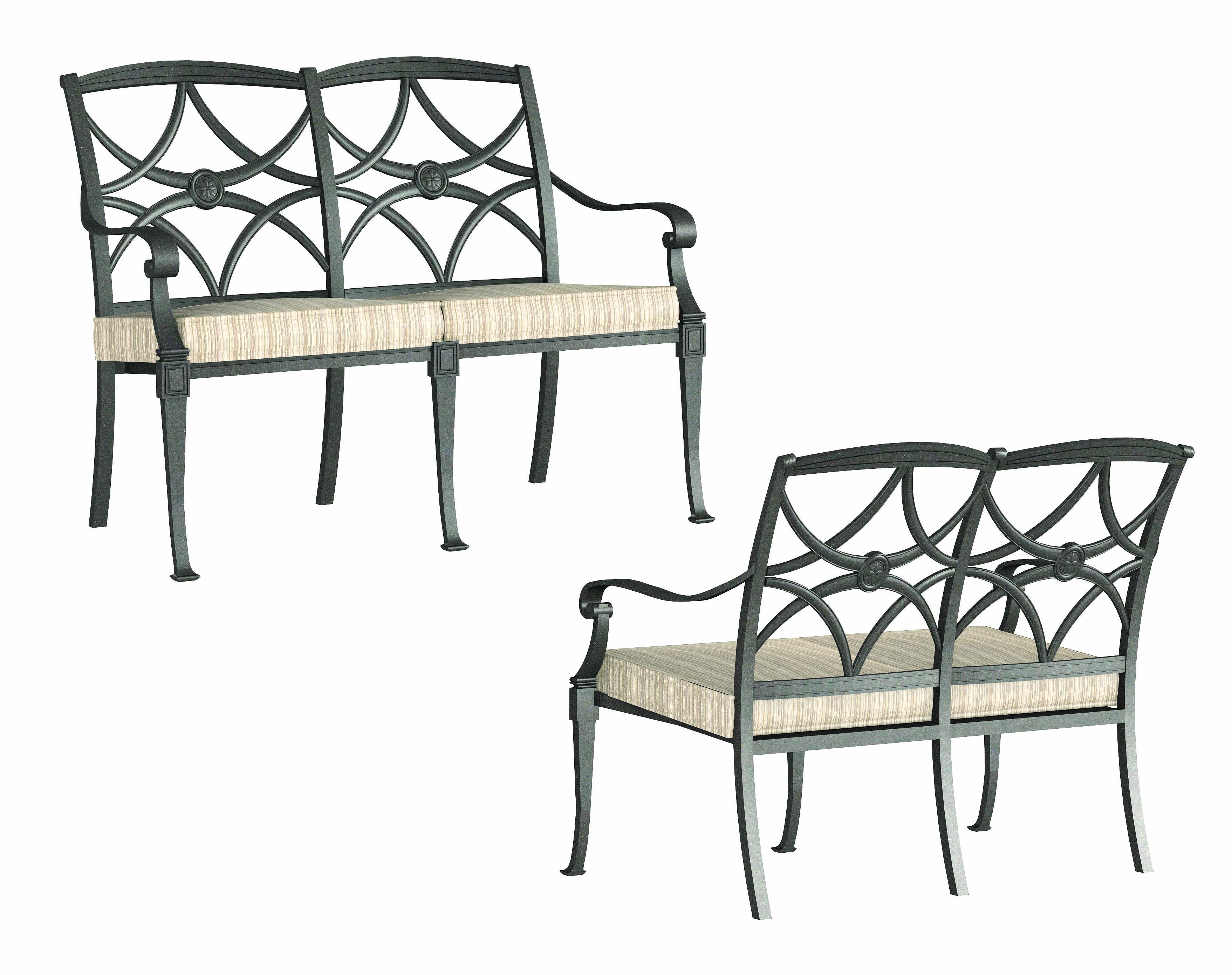 Woodard Wiltshire Bench with Optional Cushion - Stackable