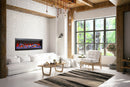 Sierra Flame 50" Clean face Electric Built-in With Log And Glass and Black Steel Surround