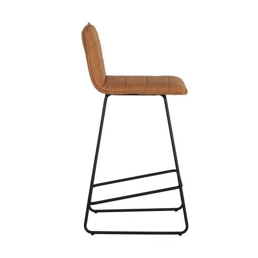 Sunpan Jovanah Counter Stool in Aosta Autumn / Aosta Jade / Bravo Black - Set of Two