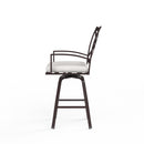 Sunset West La Jolla Aluminum Swivel Barstool with Cushion