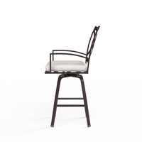 Sunset West La Jolla Aluminum Swivel Barstool with Cushion