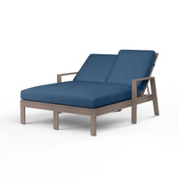 Sunset West Laguna Aluminum Double Chaise Lounge with Cushion
