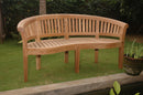 Anderson Teak Curve 3-Seater Bench Extra Thick Wood