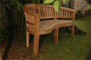 Anderson Teak Curve 3-Seater Bench Extra Thick Wood