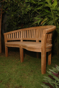 Anderson Teak Curve 3-Seater Bench Extra Thick Wood