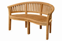 Anderson Teak Curve 3-Seater Bench Extra Thick Wood