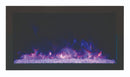 Amantii Panorama Xtraslim Full View Smart Electric  - 30" Indoor /Outdoor WiFi Enabled  Fireplace, featuring a MultiFunction Remote, Multi Speed Flame Motor, Glass Media & a Black Trim