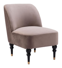 Zuo Modern Bintulu Accent Chair in Taupe, Accent Chairs, Plywood, Polyester, Rubberwood , Steel, Square, 4 Legs, Indoor