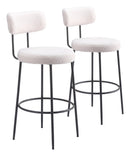 Zuo Modern Blanca Barstool in Ivory