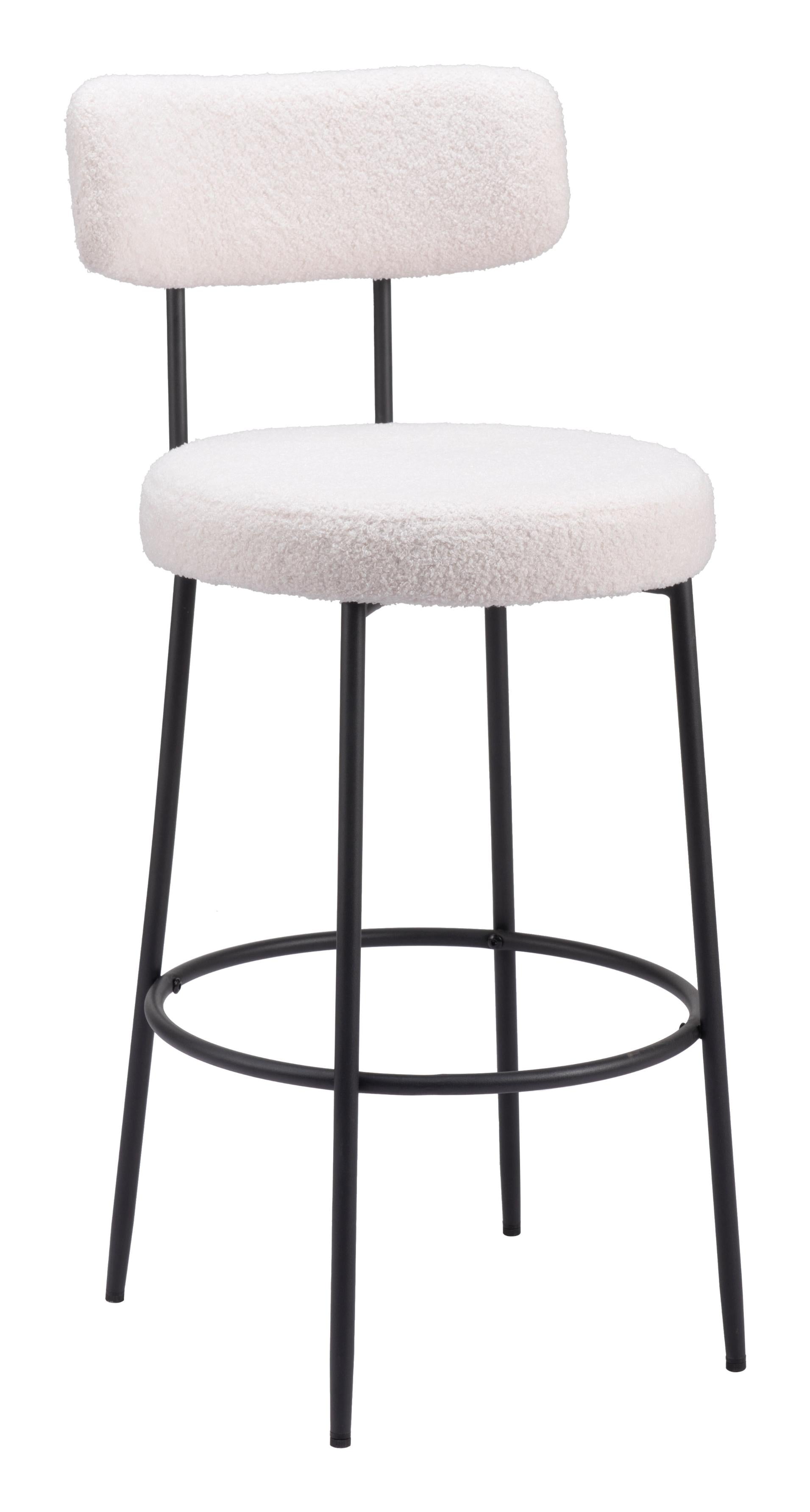 Zuo Modern Blanca Barstool in Ivory
