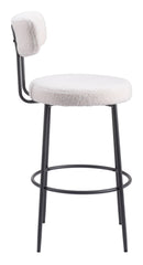 Zuo Modern Blanca Barstool in Ivory