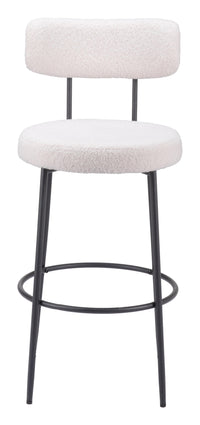 Zuo Modern Blanca Barstool in Ivory