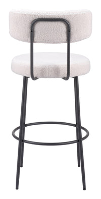 Zuo Modern Blanca Barstool in Ivory