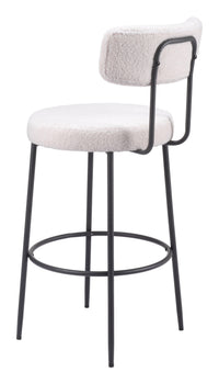 Zuo Modern Blanca Barstool in Ivory