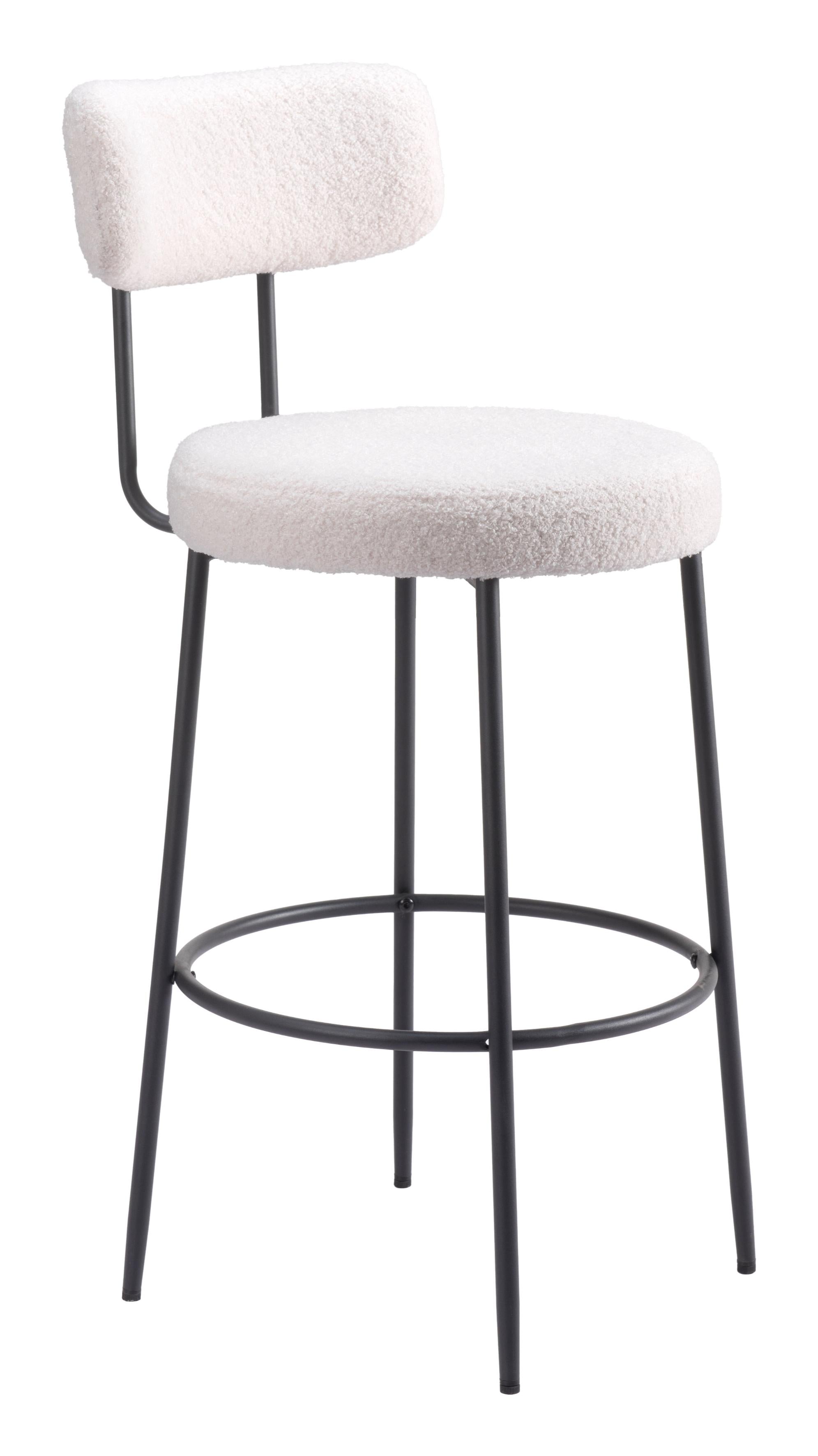 Zuo Modern Blanca Barstool in Ivory