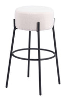 Zuo Modern Blanche Barstool in Ivory
