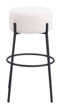 Zuo Modern Blanche Barstool in Ivory