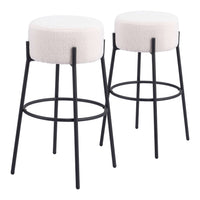 Zuo Modern Blanche Barstool in Ivory
