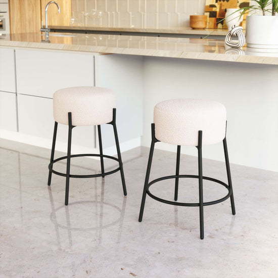 Zuo Modern Blanche Counter Stool in Ivory