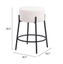 Zuo Modern Blanche Counter Stool in Ivory