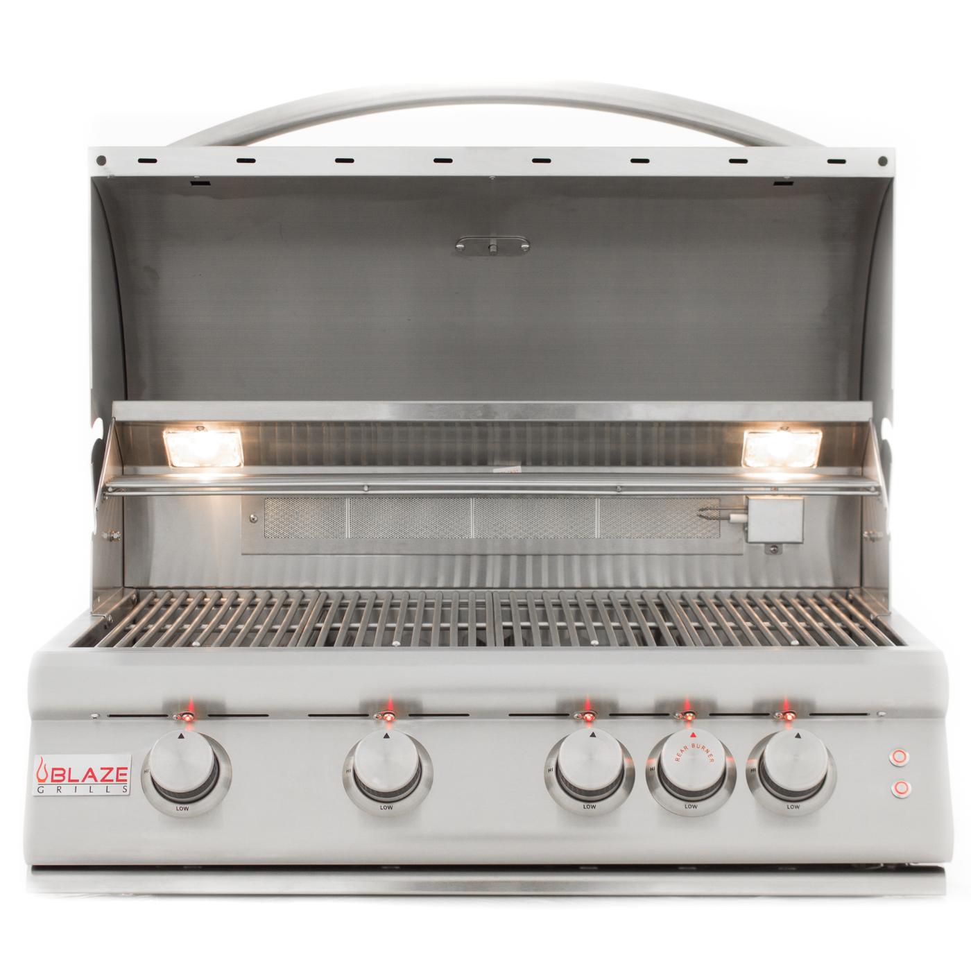 Blaze Grills Blaze 32-Inch 4-Burner LTE3 Gas Grill with Rear Burner and Built-in Lighting System