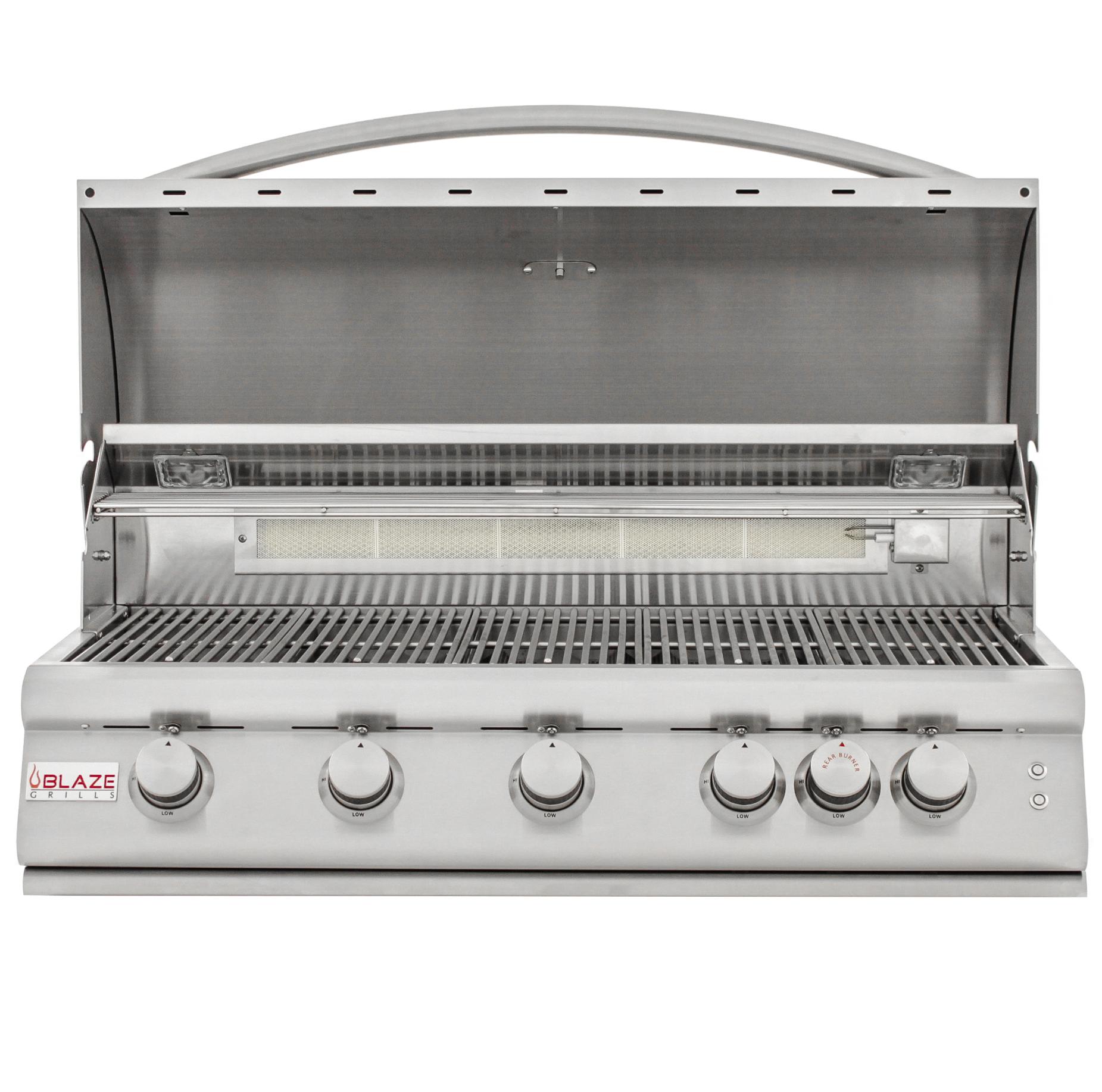 Blaze Grills 40-Inch 5-Burner LTE3 Gas Grill With Rear Burner And Built-in Lighting System