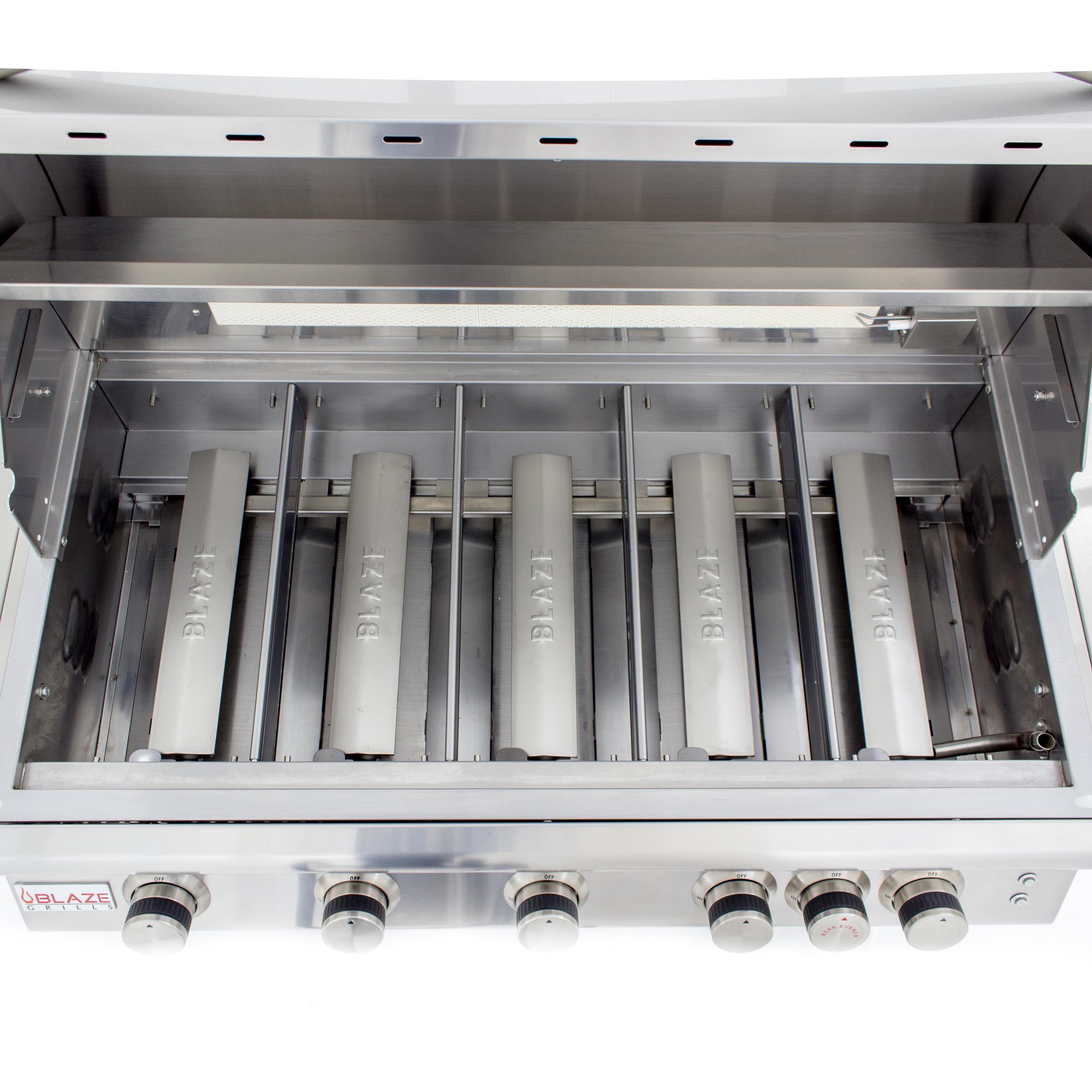 Blaze Grills 40-Inch 5-Burner LTE Gas Grill With Rear Burner And Built-in Lighting System