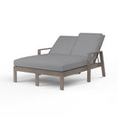 Sunset West Laguna Aluminum Double Chaise Lounge with Cushion