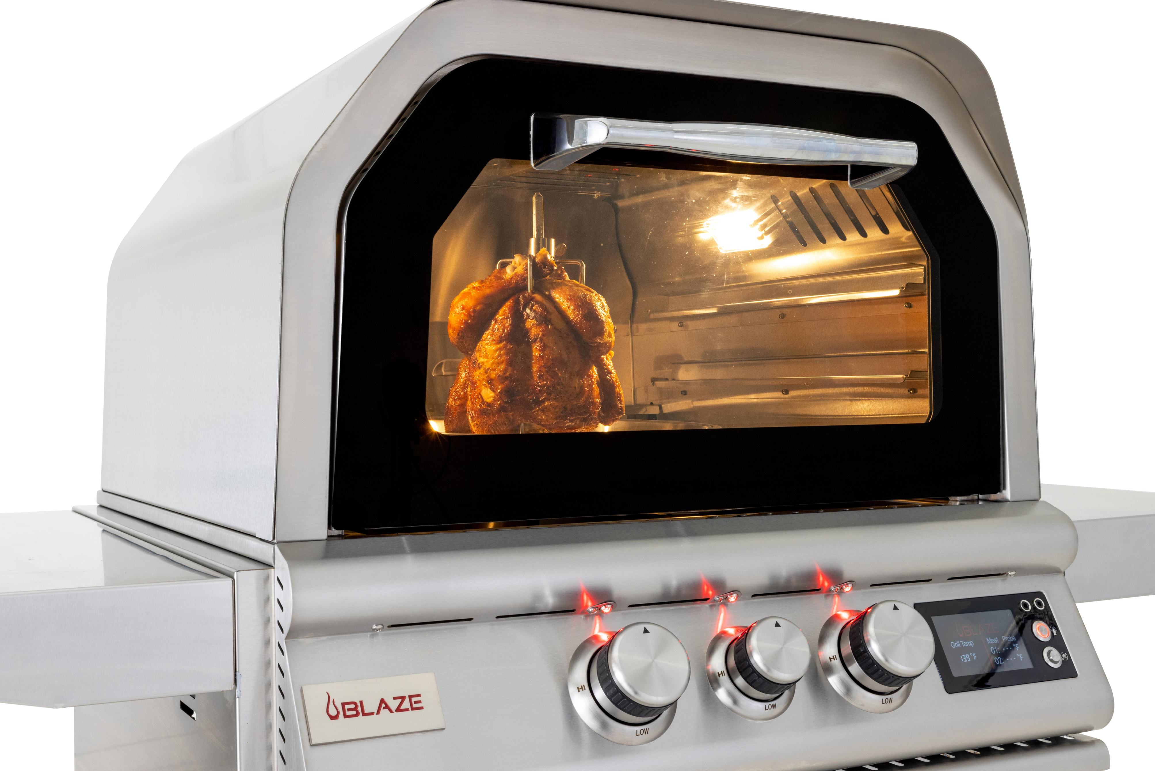 Blaze Grills 26-Inch Gas Outdoor Pizza Oven With Rotisserie with Optional Cart