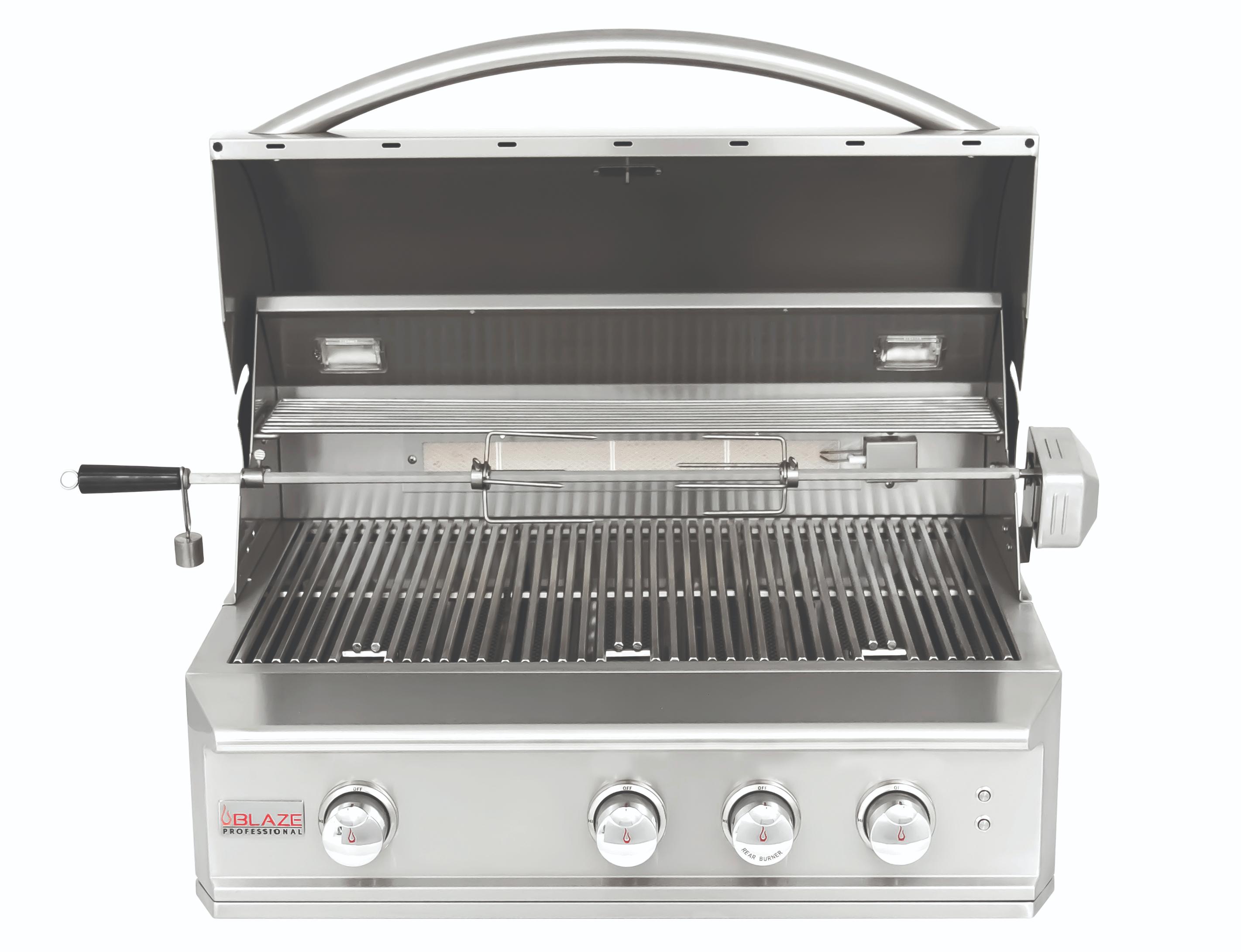 Blaze Grills Professional LUX 34-Inch 3 Burner Built-In Gas Grill With Rear Infrared Burner