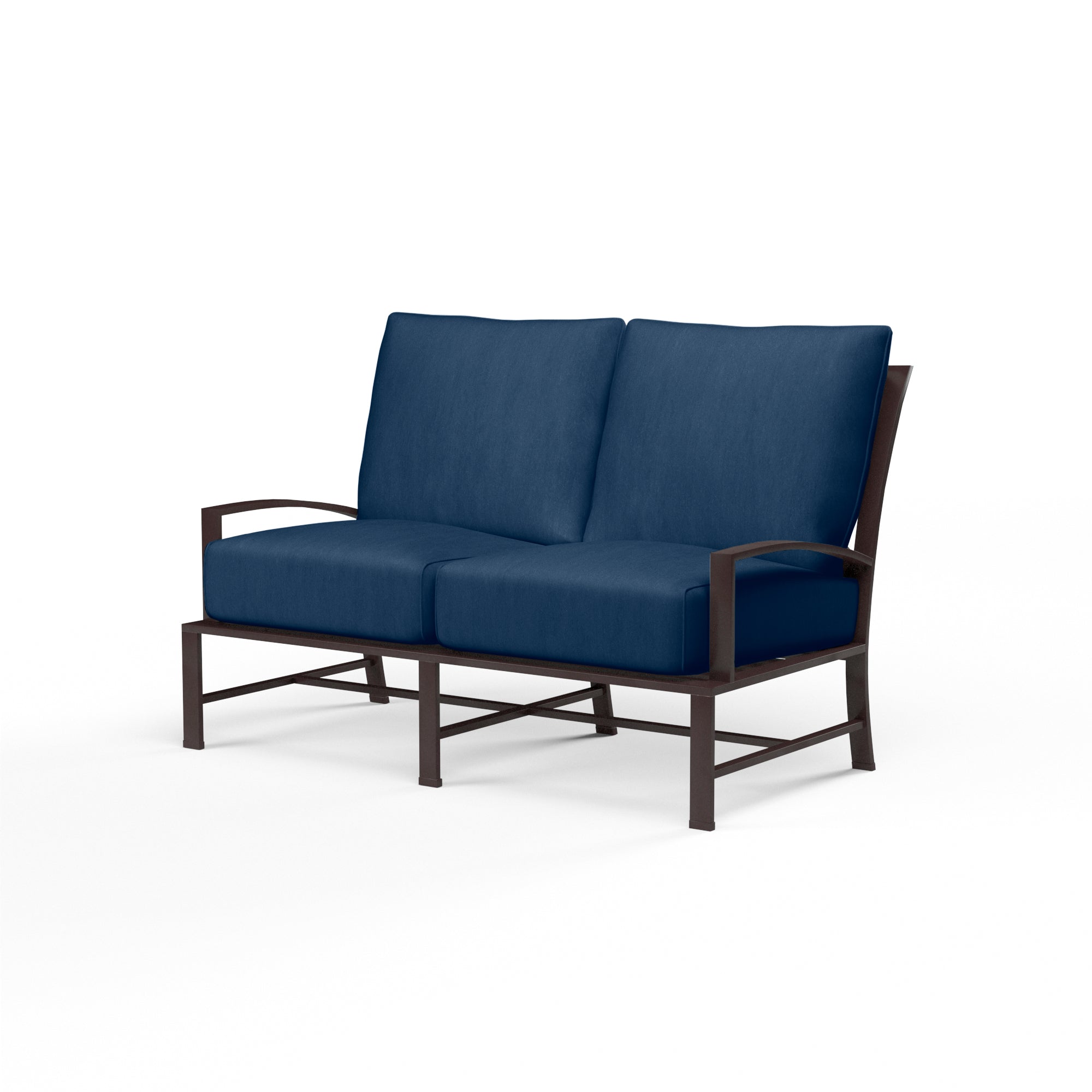 Sunset West La Jolla Aluminum Loveseat with Cushion