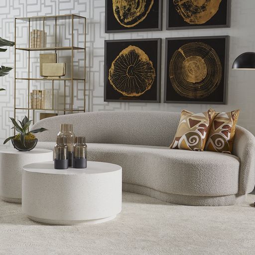Sunpan Rubin Coffee Table Black and Terrazzo