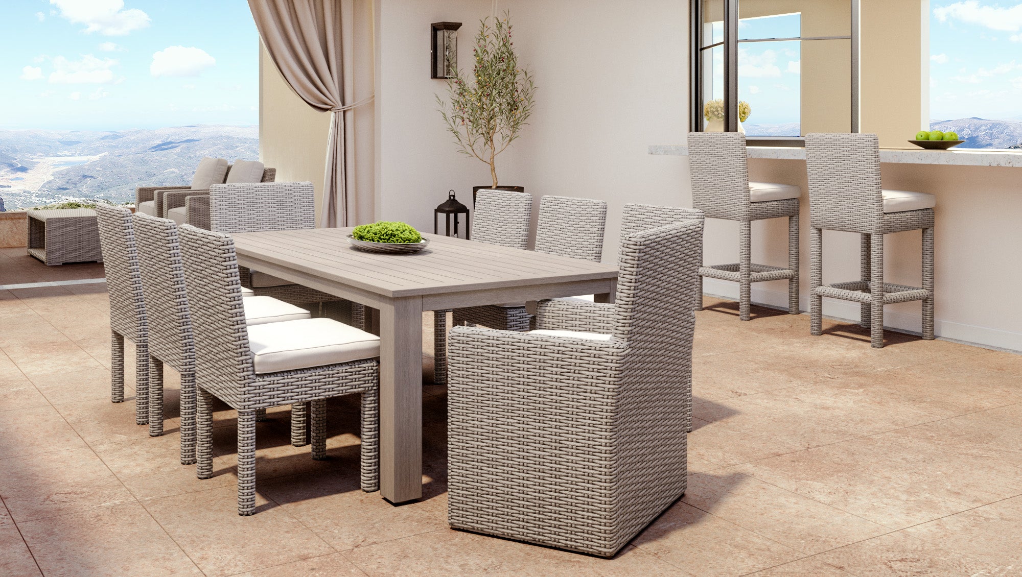 Sunset West Coronado Armless Dining Chair with Cushion