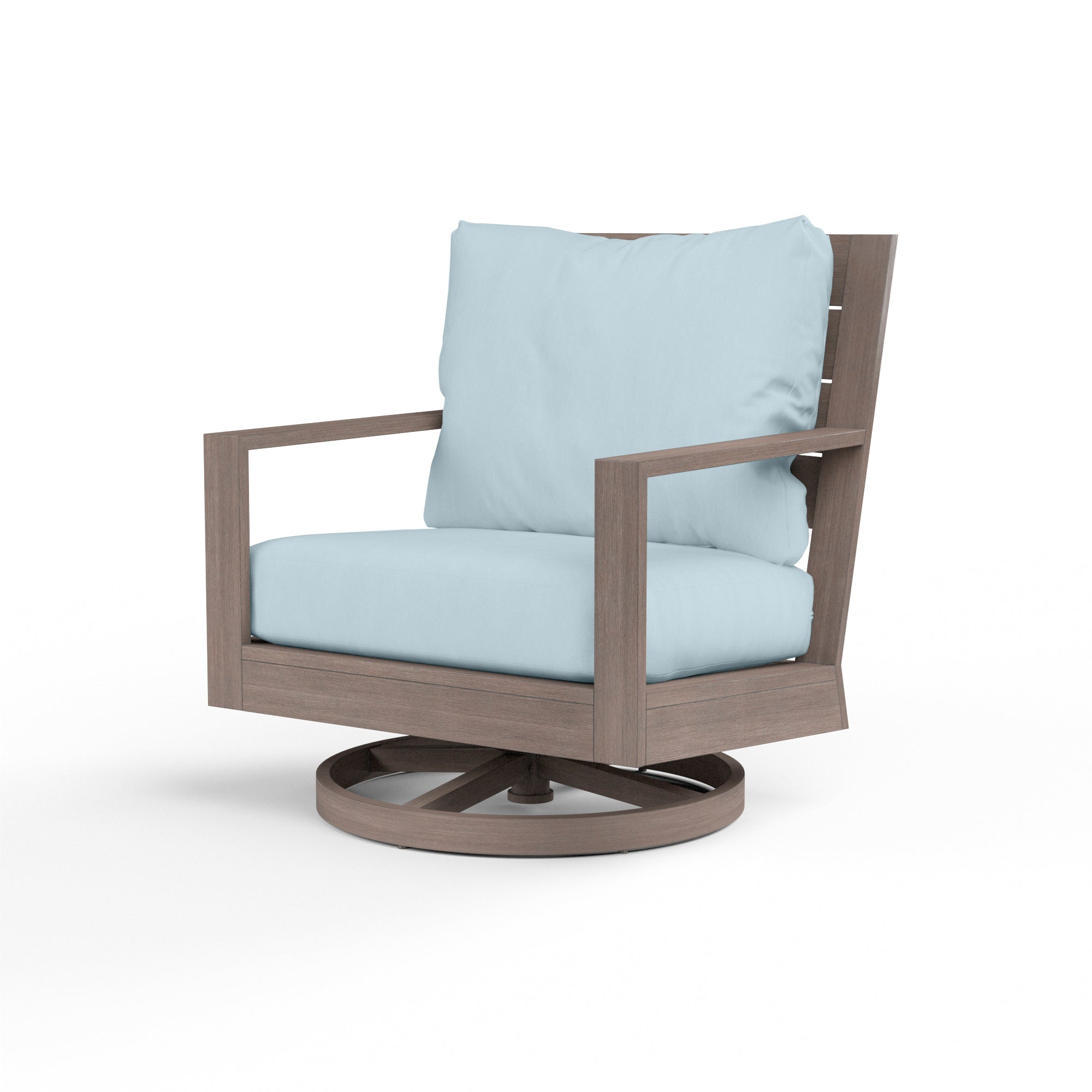 Sunset West Laguna Aluminum Swivel Club Rocker with Cushion