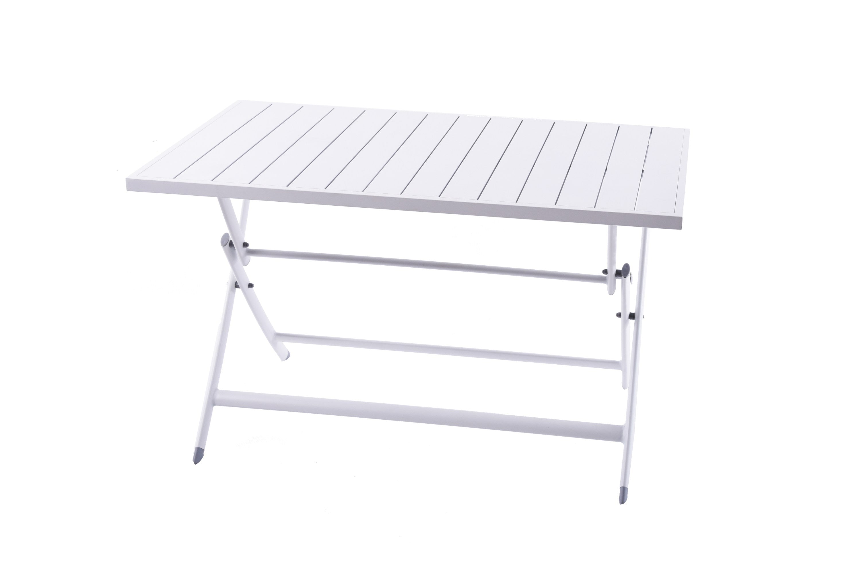 Vivere Brunch Aluminum Folding Table (White)