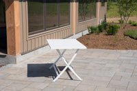 Vivere Brunch Aluminum Folding Table (White)